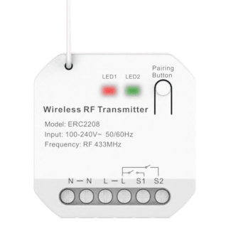 Convertisseur de Signal Interrupteur Filaire en Sans Fil EBELONG ERC2208 — Émetteur RF