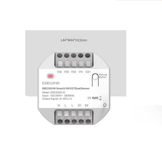 Micromodule Contrôleur de Gradation Double Canal Intelligent Wi-Fi EBELONG ERC2204-W