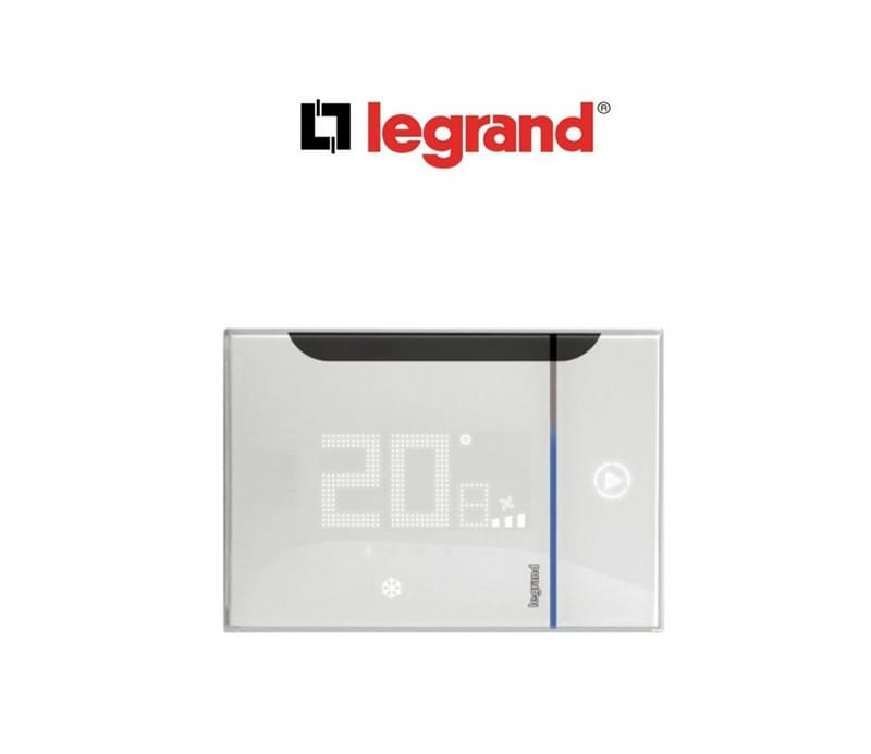 Thermostat connecté Legrand pour climatisation encastré blanc