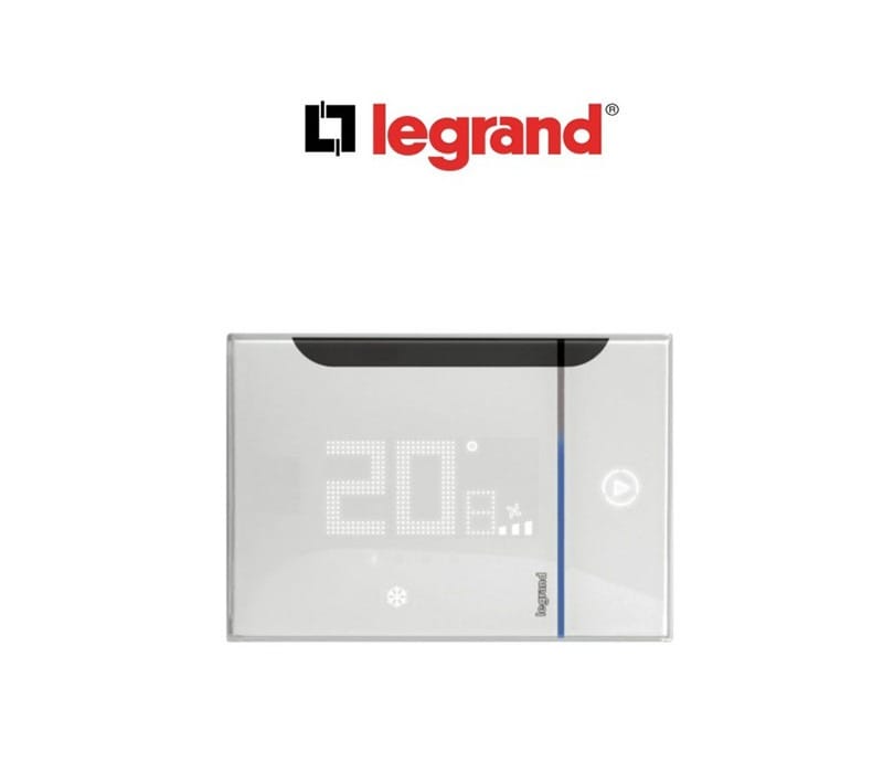 Thermostat connecté Legrand pour climatisation apparent blanc