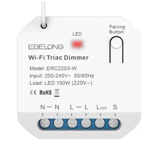 EBELONG – Contrôleur d’éclairage intelligent et Variateur Triac luminaire